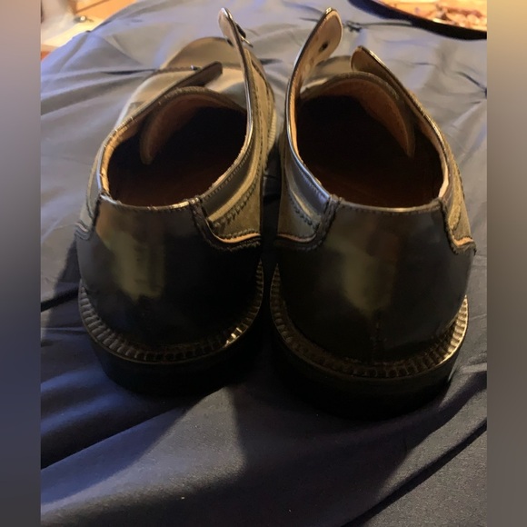 Kenneth Cole Green Black Oxfords with Glossy Cap-Toe sz 8 needs laces vintage - Picture 4 of 7